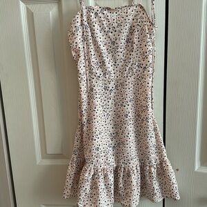 Floral sundress with adjustable tie shoulder straps